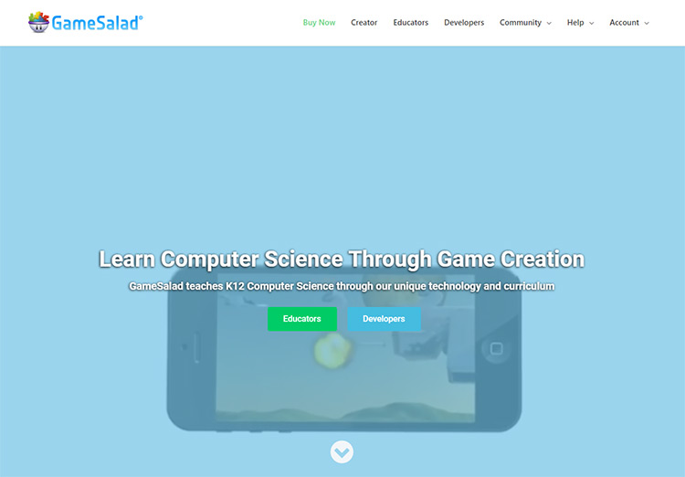 GameSalad homepage